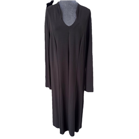 J Jill Wearever Black Jersey Dress 2X Lagenlook Classic Minimalist Modest $119 - Picture 4 of 16